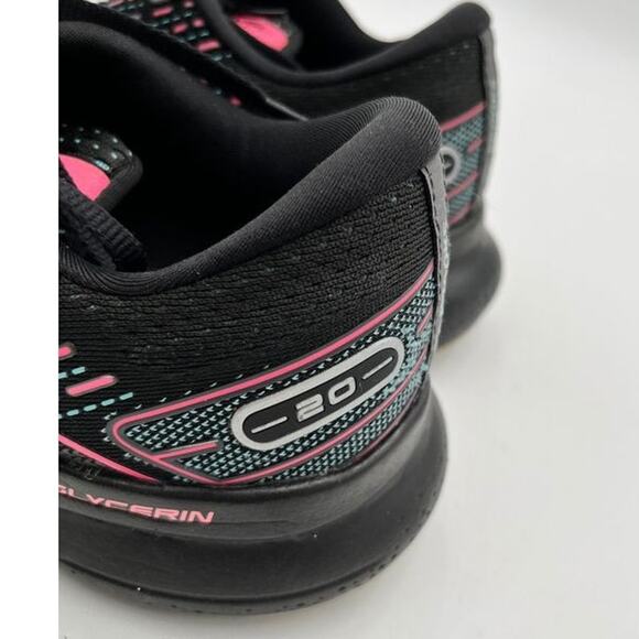 Brooks Glycerin 20 Womens Size 9 Running Shoes Black Pink Teal 1203691B005 - Picture 5 of 14